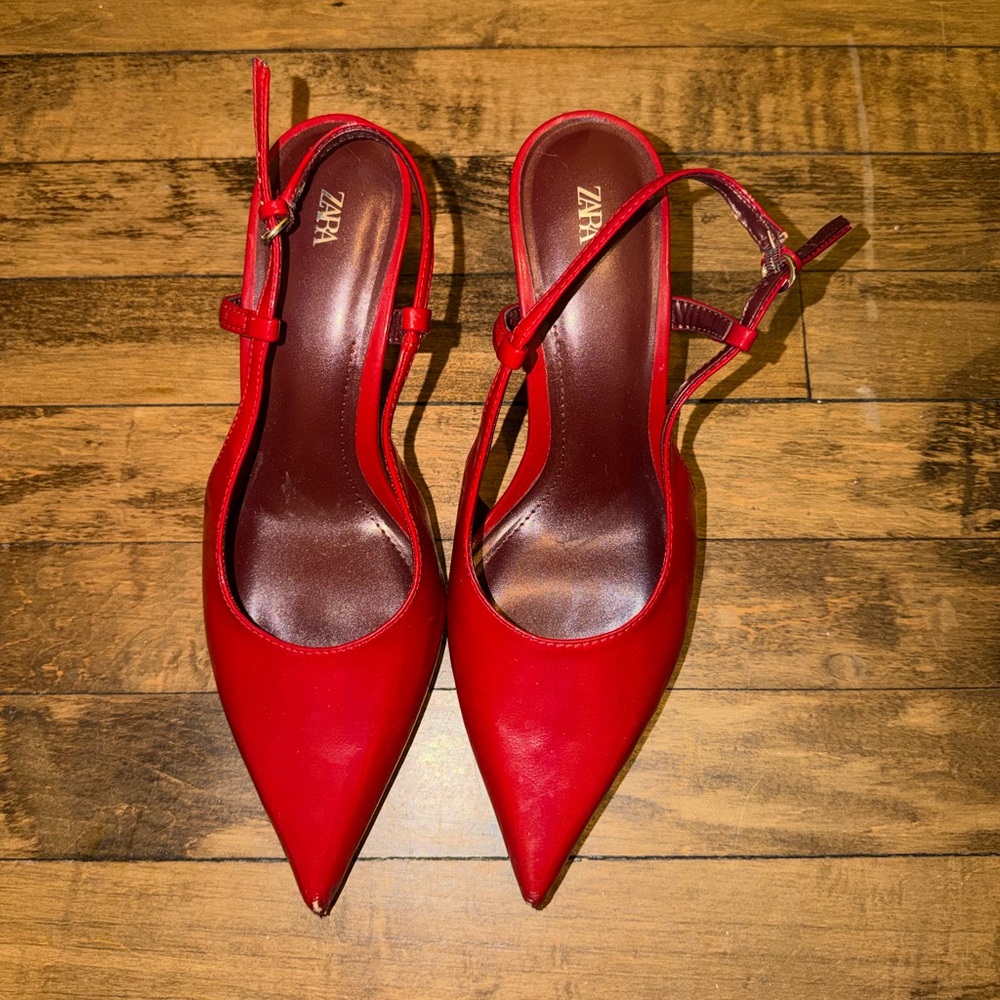 Zara Bold Red Women's Heels